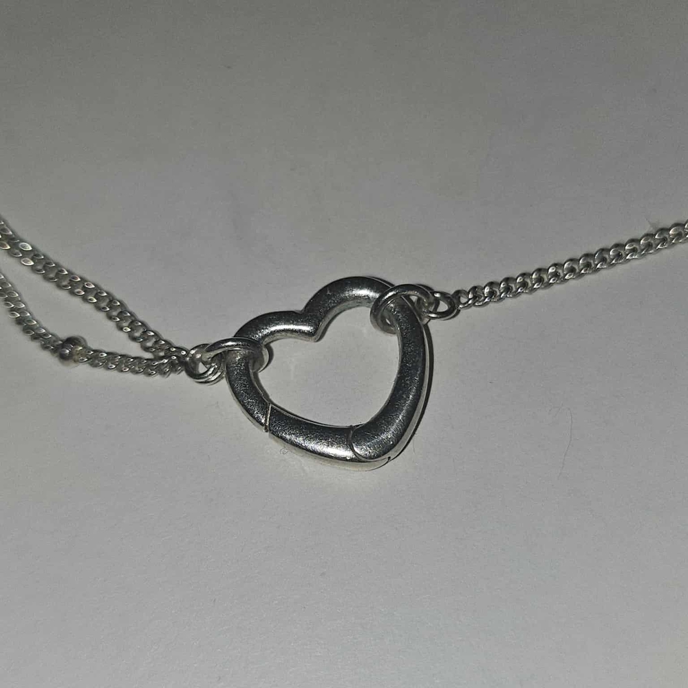 Silver Heart Pendant Necklace